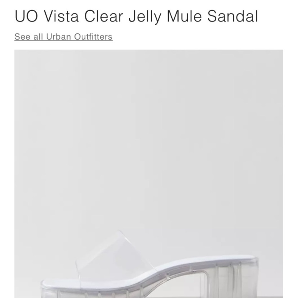 URBAN OUTFITTERS, BRAND NEW clear jelly sandals